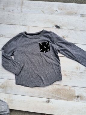 Okie Dokie Toddler Boys Epic Graphics LS Shirt Size 5T Gray